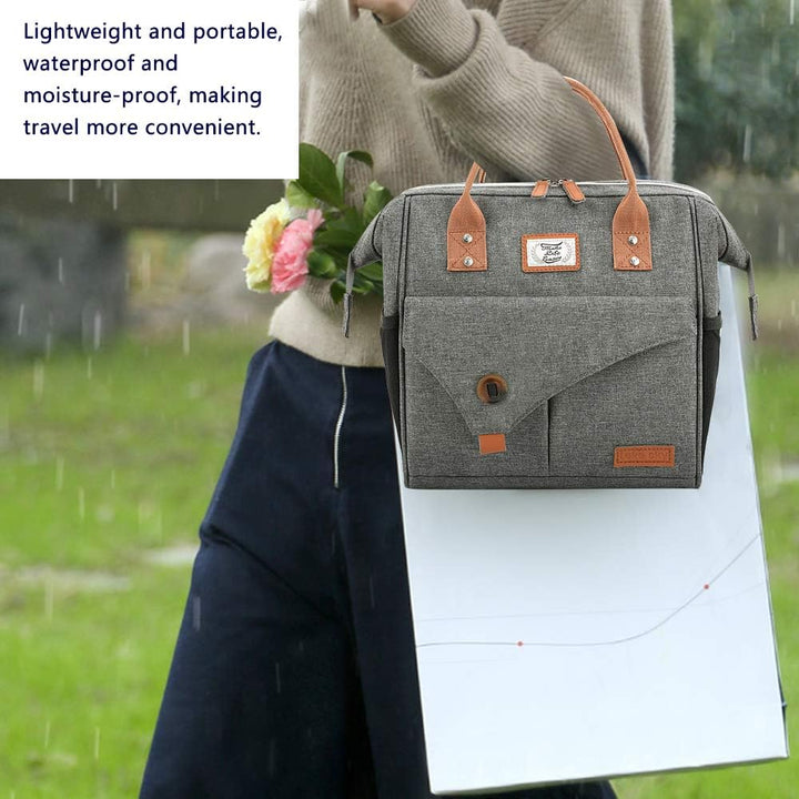 Lekesky Kühltasche Damen Lunchtasche Isolierte für Frauen Auslaufsichere Weit Geöffnete Lunchbox, 11