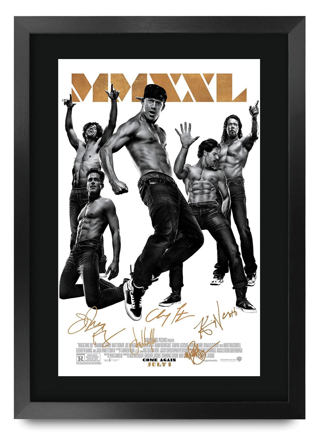 HWC Trading FR A3 Magic Mike XXL Channing Tatun Geschenke gedrucktes Poster signiert Autogramm Bild