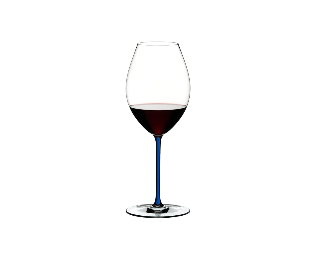 Riedel Fatto A Mano Old World Syrah Weinglas, Blau Syrah Blau, Syrah Blau