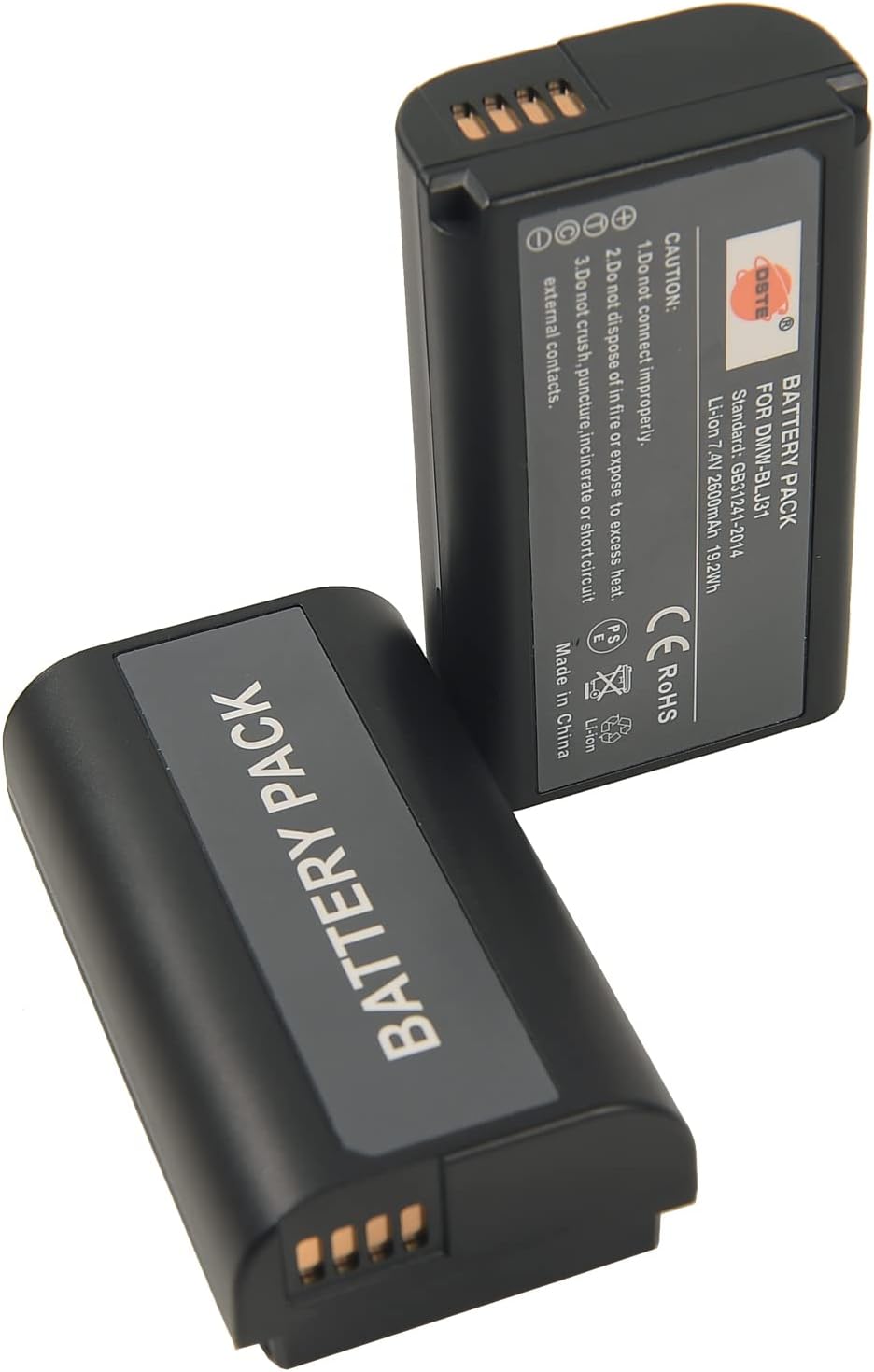 DSTE® 2 Pack Ersatz Batterie DMW-BLJ31 + LCD Dual Ladegerät Compatible für Panasonic DMW-BLJ31,DMW-B
