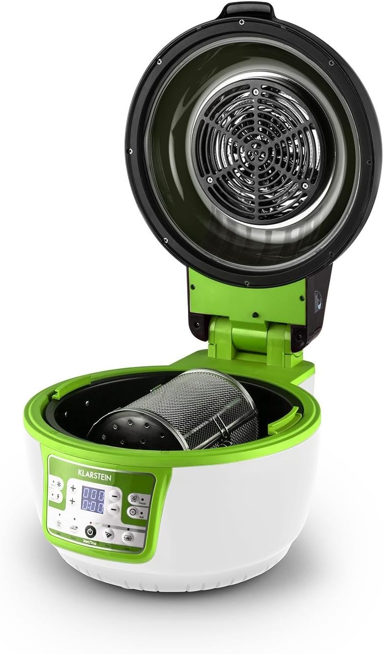 Klarstein VitAir Heissluftfritteuse Fritteuse, 1400 Watt, fett-frei Frittieren + Backen + Grillen +