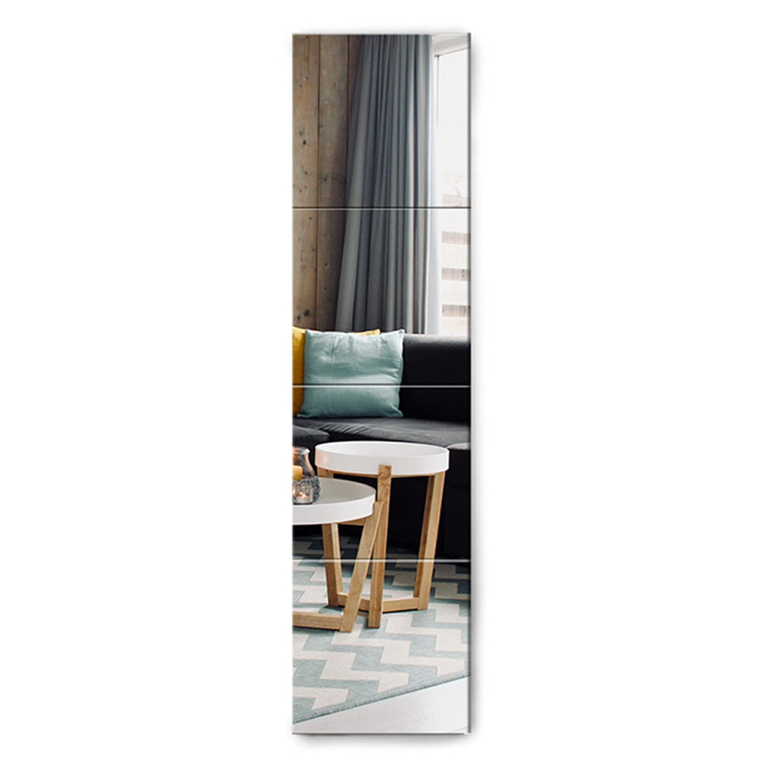 Muzilife Glas Spiegelfliesen 4 Stücke 30x30cm DIY Wandspiegel mit 4 Klebe Mat HD Spiegel Set in Küch