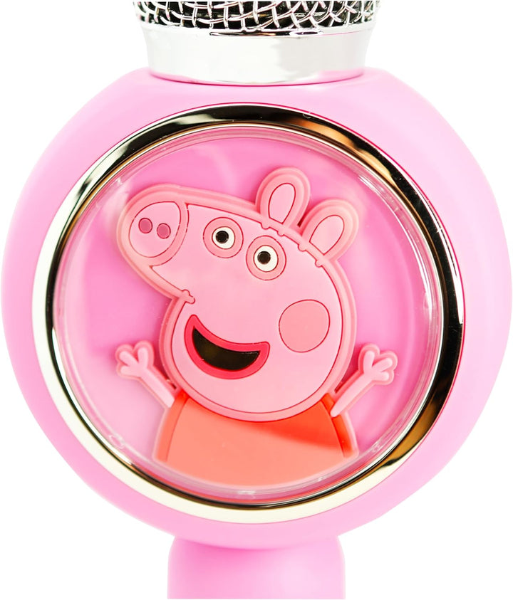 OTL Technologies Karaoke-Mikrofon mit kabellosem Lautsprecher Peppa Pig mit LED-Licht, POPSING Farbe