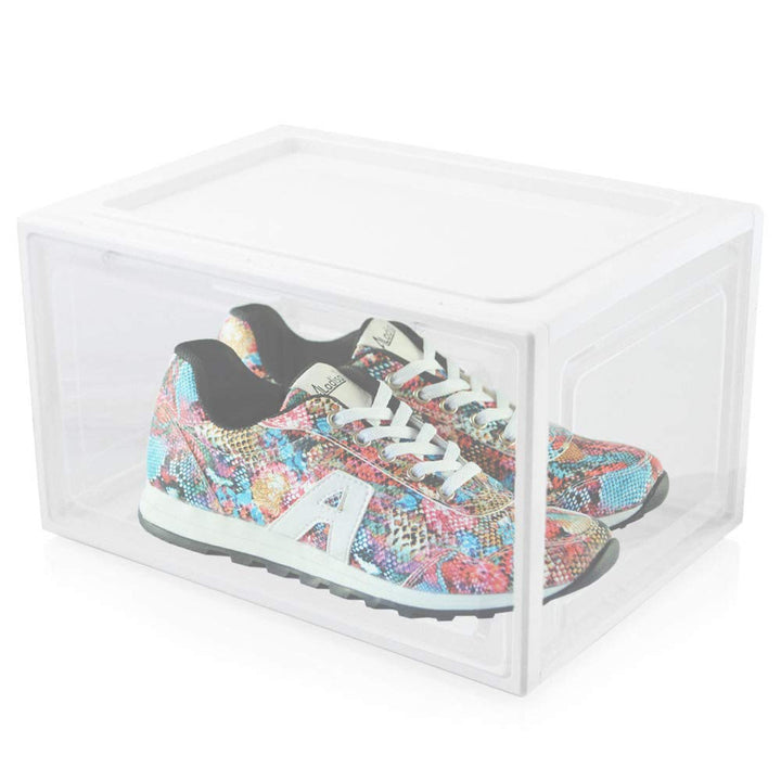 BITUXX LEX21 Schuhbox Stapelbar Aufbewahrungsbox Kunststoffbox Schuhkasten Schuhkarton Schuhorganize