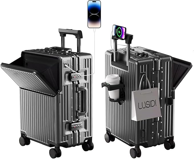 Reisekoffer, TSA-geprüft, Hartschale, Rahmen aus Aluminium, druckfest, für Gepäck von 50,8 / 61,4 /