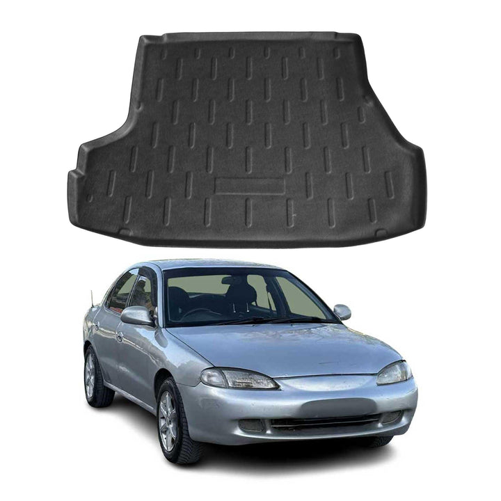 OMAC Kofferraumwanne Laderaumwanne kompatibel mit Hyundai Elantra 2004-2007 Gummi TPE Schwarz