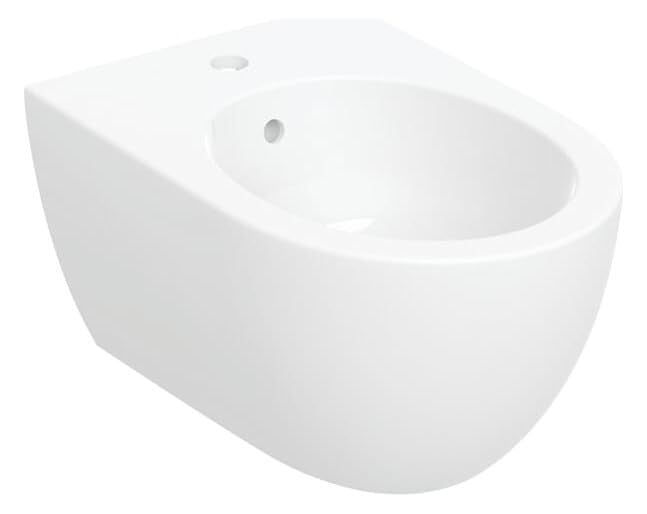 Geberit Acanto Wand-Bidet, geschlossene Form, für Einlocharmaturen, 502.825.00.8, Farbe: Weiss, mit