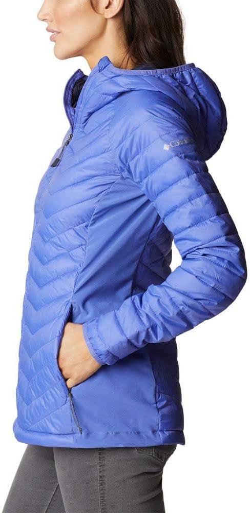 Columbia Powder Pass Hooded Jacket, Steppjacke mit Kapuze für Damen M Purple Lotus, M Purple Lotus