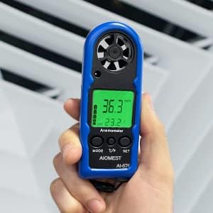 AIOMEST 816B 2er-Pack Digitaler Anemometer, Mini-Hand-Windgeschwindigkeitsmesser zur Messung der Luf