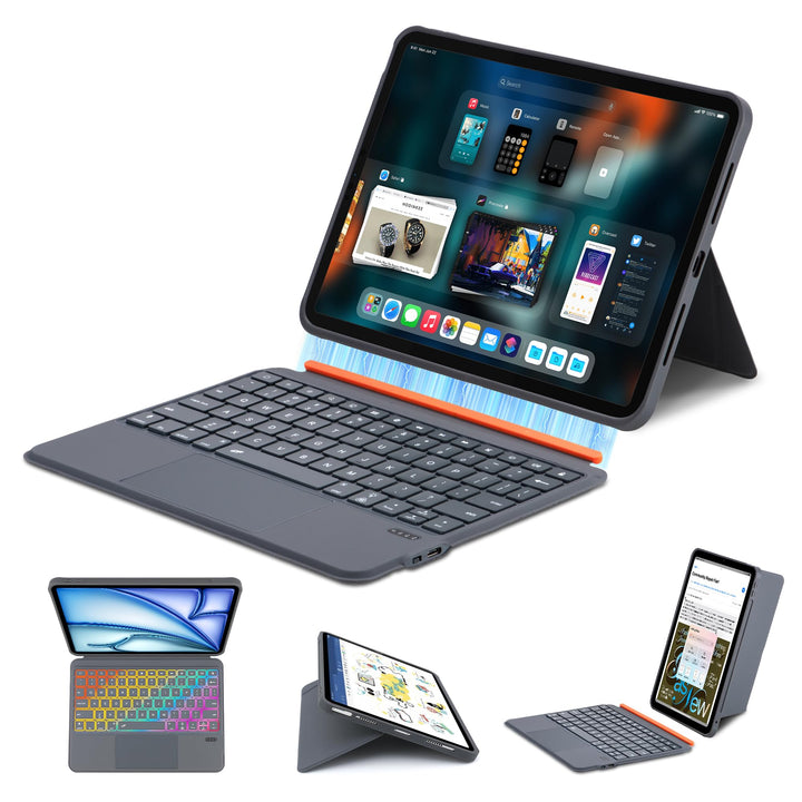 Tastaturhülle für iPad Pro 11" (1./2./3./4. Gen.), iPad Air 11" (M4/M3/M2,2026/2025/2024), Air 5/4 (