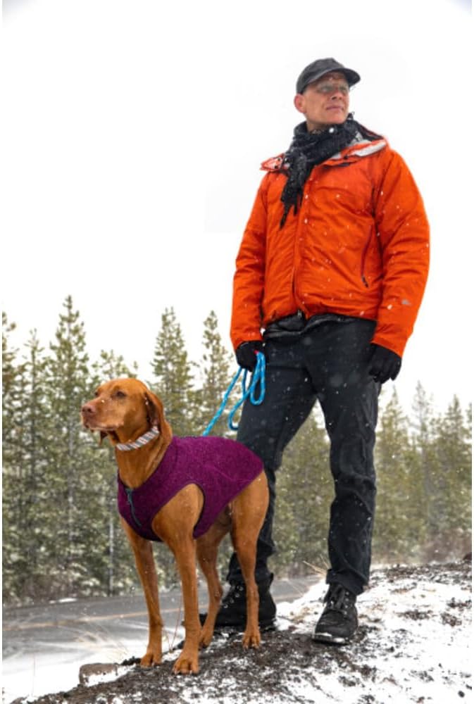 Kurgo Core Hunde-Pullover, Leichtes Fleece, Mit 2-Wege-Reissverschluss, Mit Hundegeschirr kompatibel
