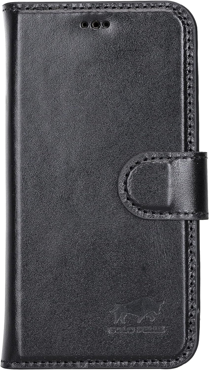 Solo Pelle Lederhülle kompatibel für iPhone 13 Mini in 5.4 Zoll abnehmbare Hülle (2in1) inkl. Karten