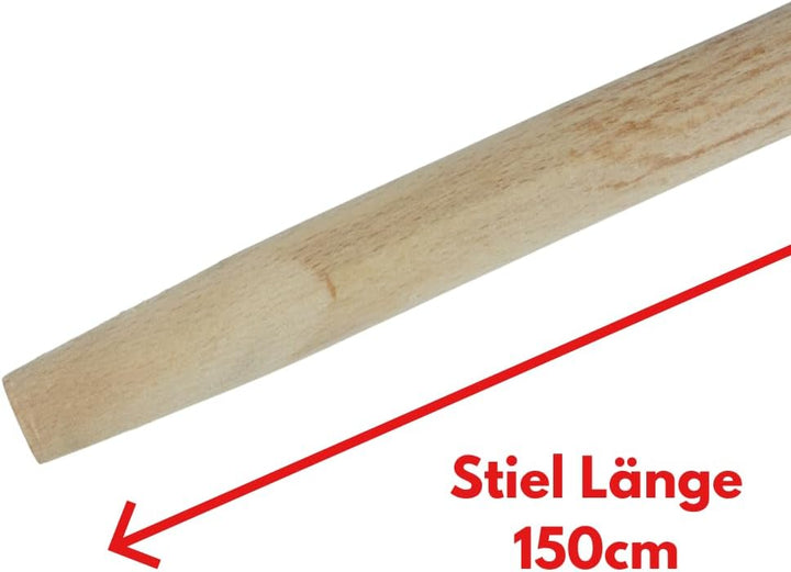 2 STK. Laubrechenstiel Holzstiel Holz 150 cm Besenstiel Gerätestiel ohne Gewinde (150 cm), 150 cm