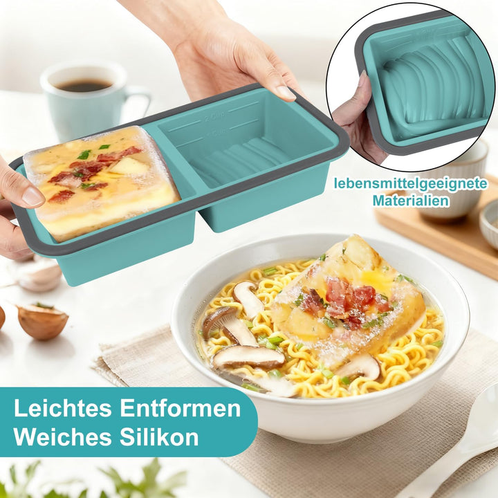 Gefrierbehälter Suppen Einfrieren Behälter Grosse Eiswürfelform 2Stk Silikon Eiswürfelform Mit Decke