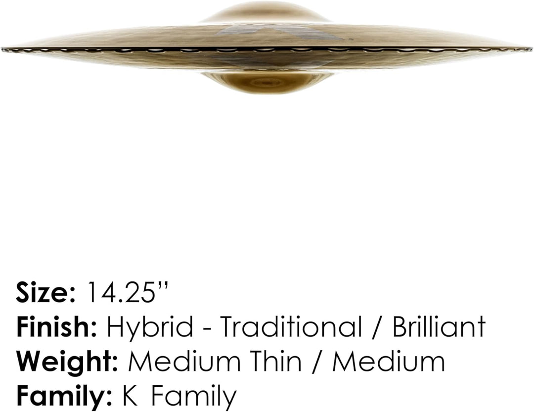 Zildjian K Custom Series - 14 1/4" Hybrid Hi-Hat Cymbals - Pair ,Multi Colour 14 Zoll, 14 Zoll
