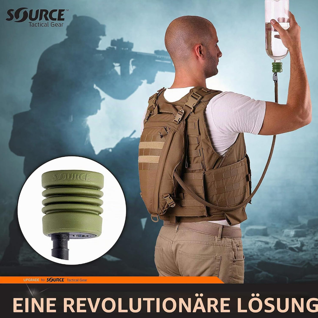 Source Tactical Universal Tube Adapter für Trinksysteme olivgrün Ohne Tragetasche, olivgr&amp;