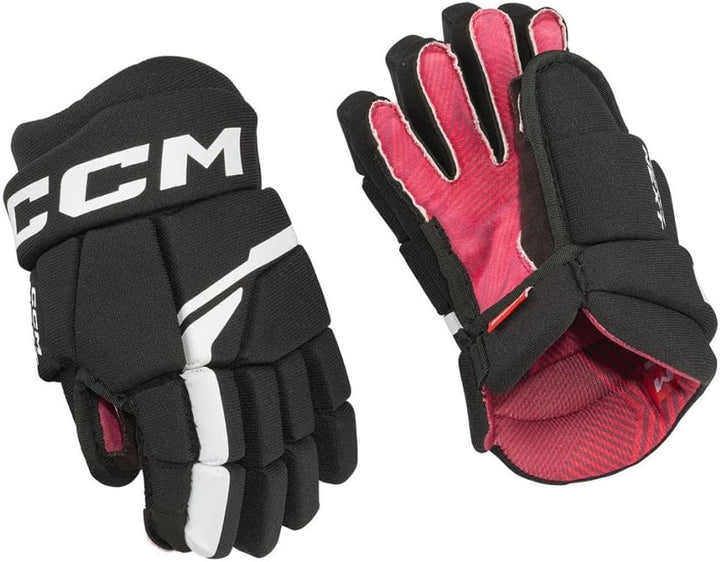 CCM Next Eishockey Handschuhe Junior Schwarz/Weiss, Grösse: 12, Schwarz/Weiss, Grösse: 12
