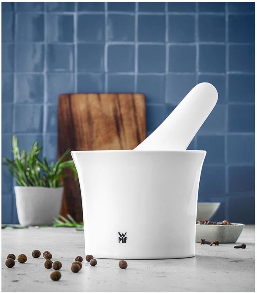 WMF Gourmet Mörser mit Stössel 12 cm, Gewürzmörser klein, Porzellan, spülmaschinengeeignet