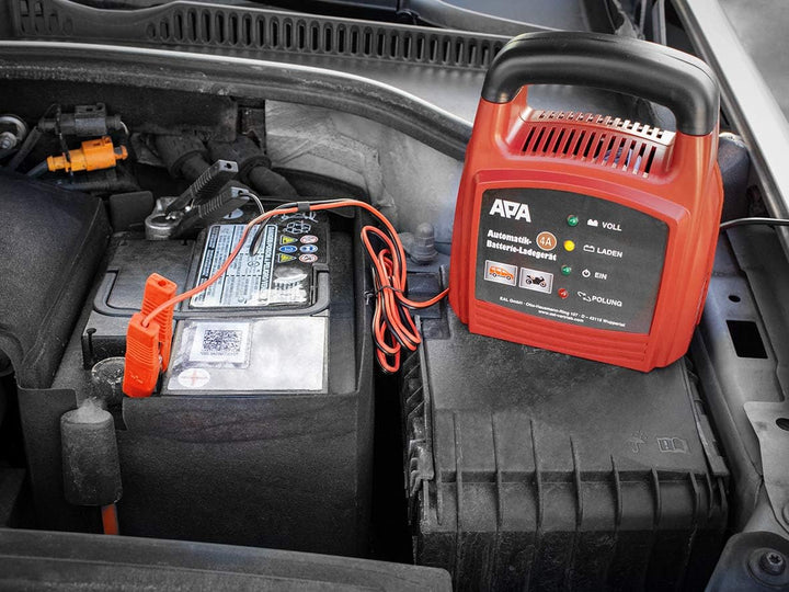 APA 16626 Automatik Batterie-Ladegerät, automatische Sicherung, Erhaltungsmodus, 12 V, 4A Ladestrom: