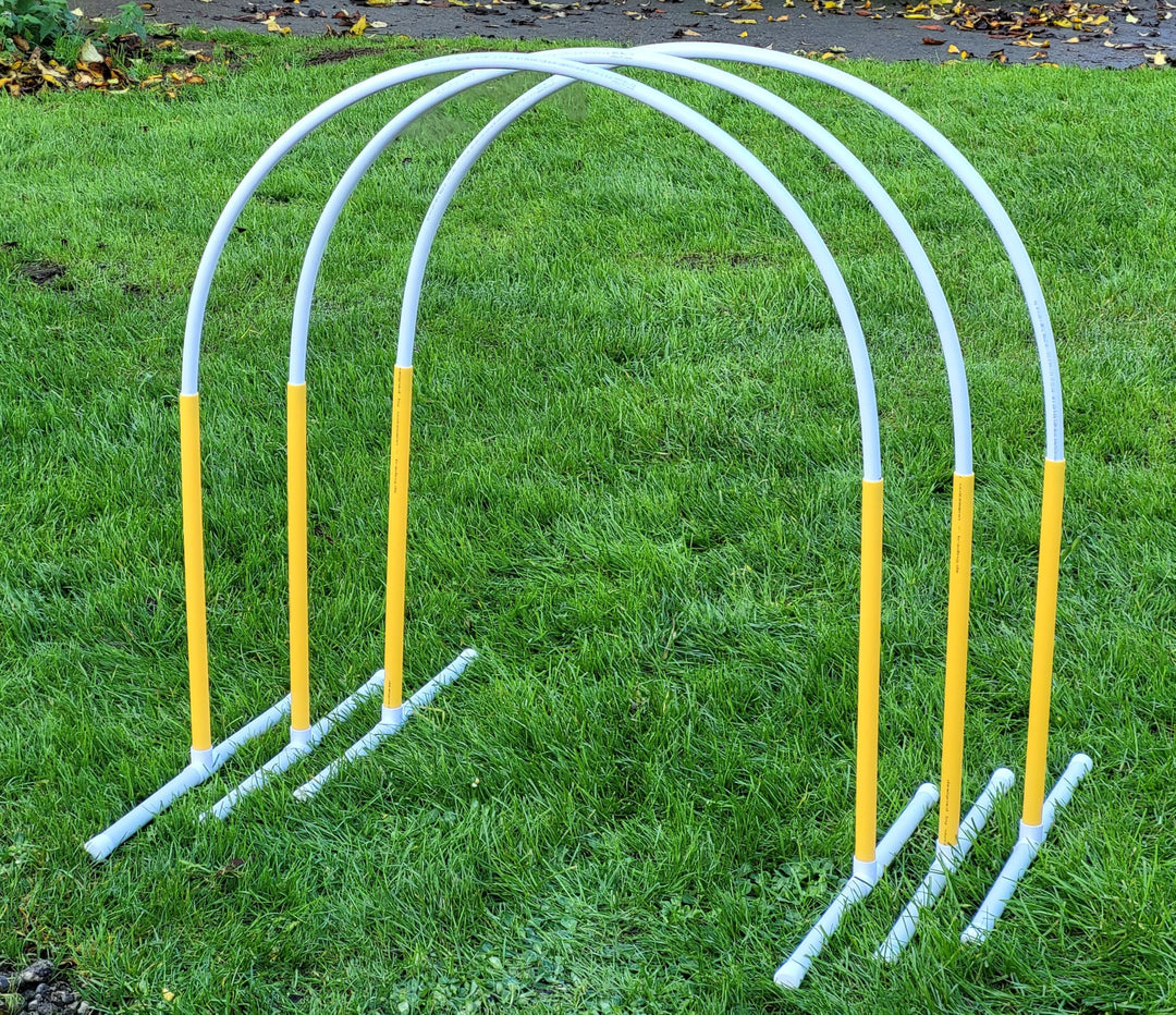 3 NADAC Hoopers Bögen mit Ständer (gelb), VDH Konform, Fun-Hoopers
