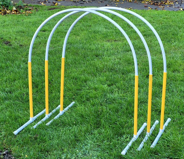 3 NADAC Hoopers Bögen mit Ständer (gelb), VDH Konform, Fun-Hoopers