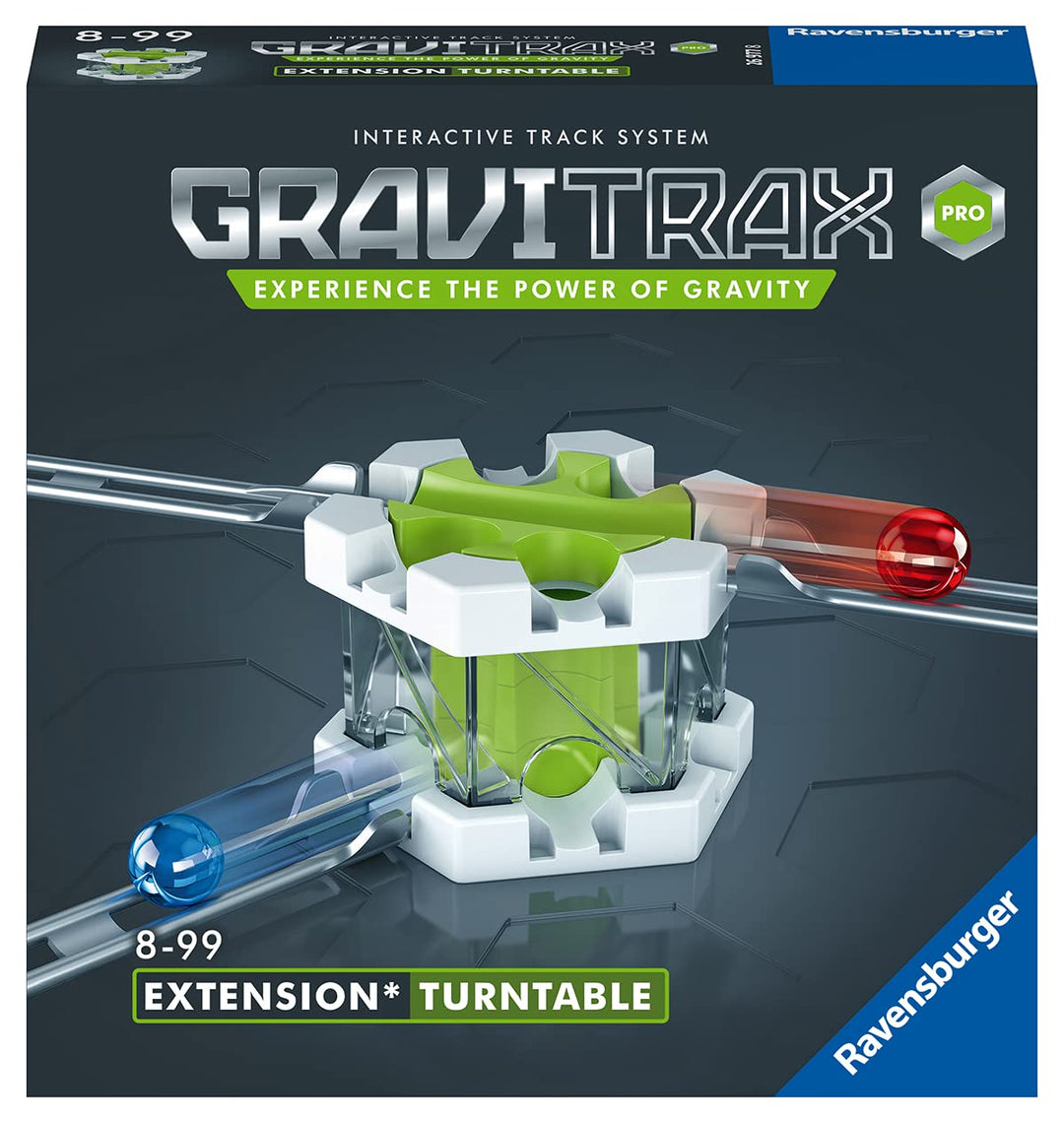 Ravensburger GraviTrax PRO Erweiterung Turntable - Ideales Zubehör für spektakuläre Kugelbahnen, Kon
