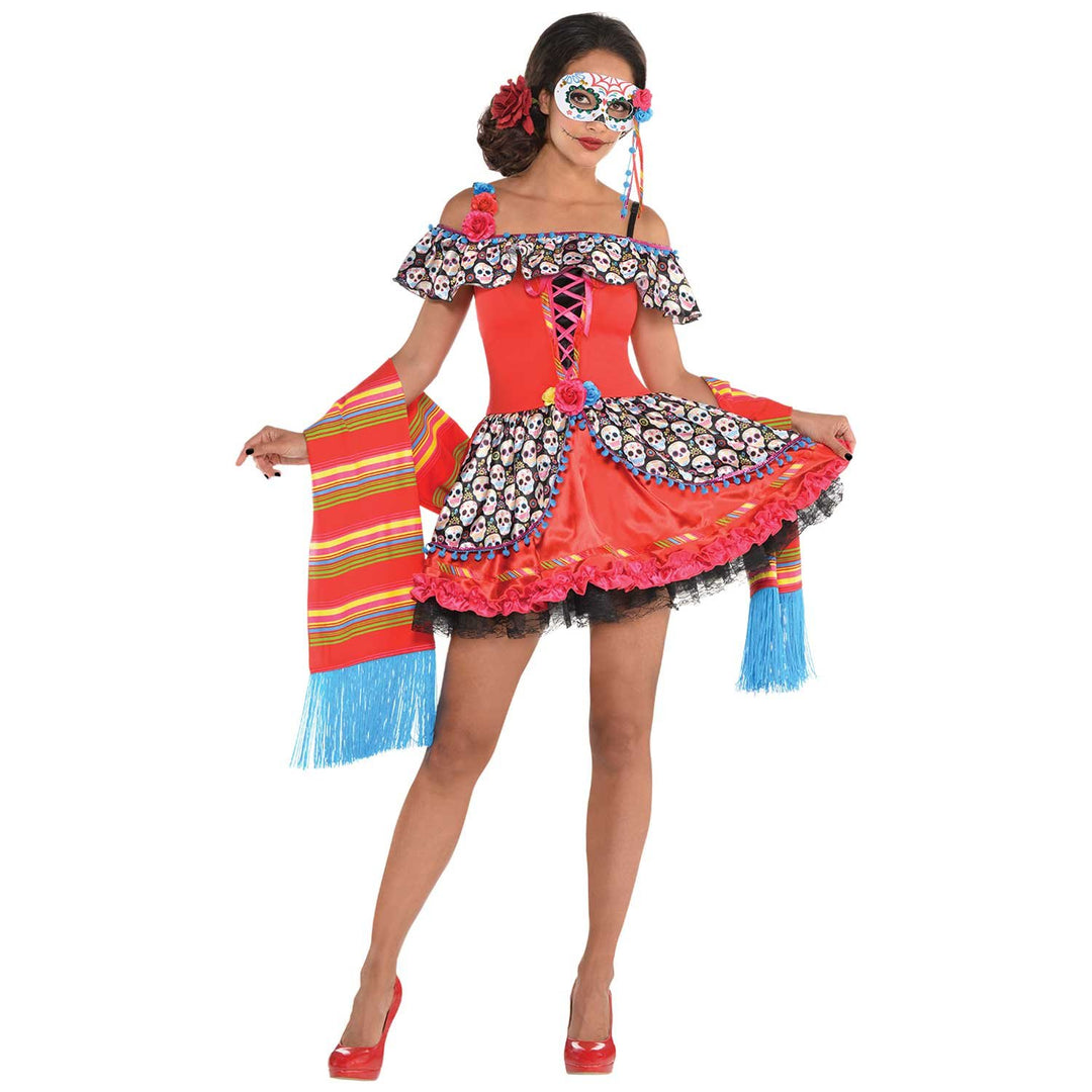 Senora Sugar Skull Costume - Size 14-16