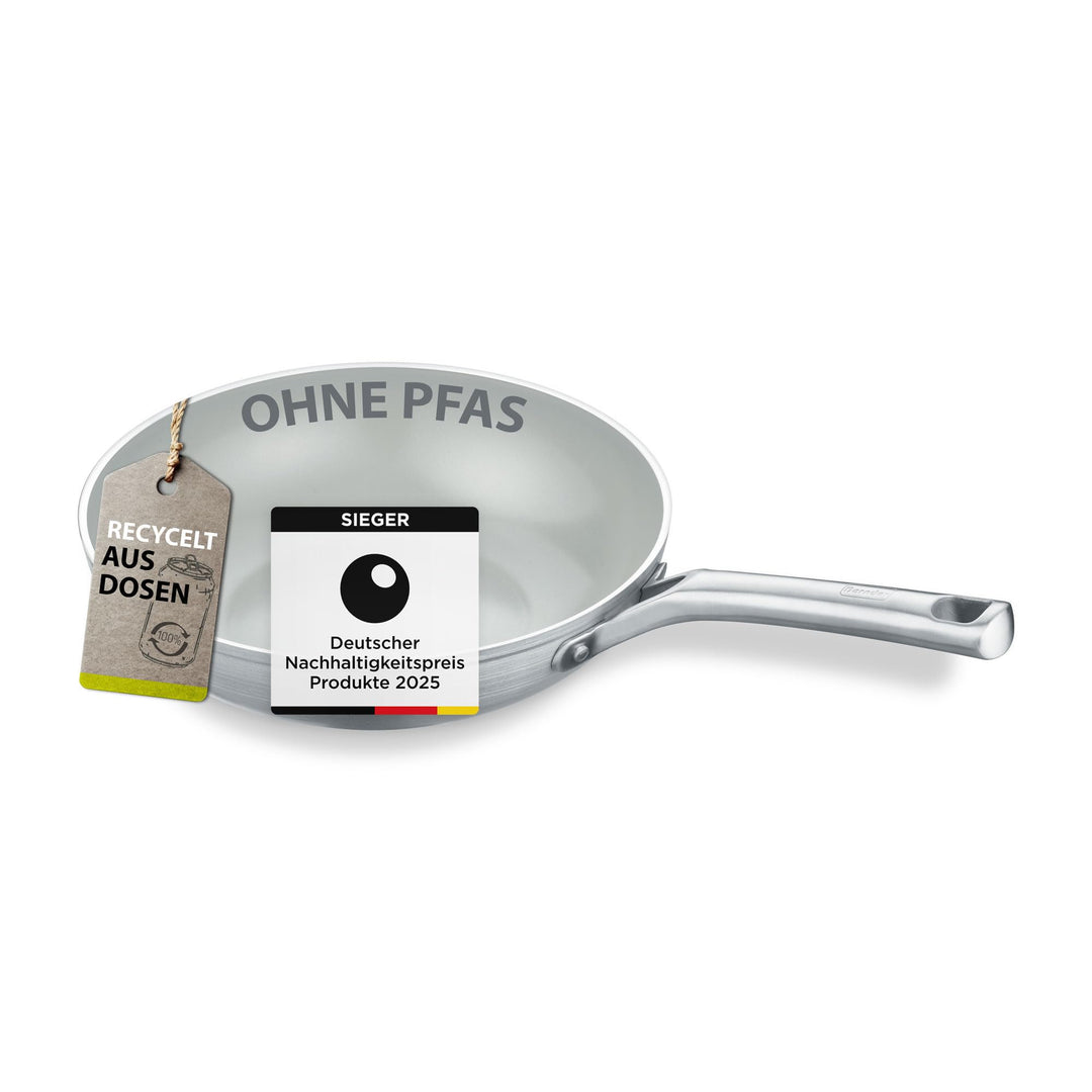 Berndes Wok b.free - Wokpfanne 28 cm – aus recyceltem Aluminium - allherdtauglich - Wok mit Antihaft
