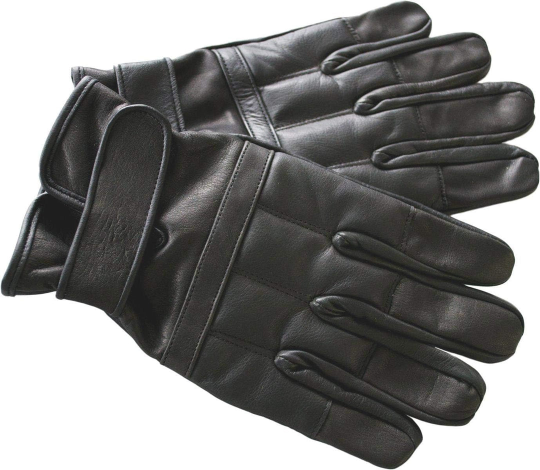 normani Quarz Lederhandschuhe aus Rindsleder und Quarzsand - hohe Schlagkraft Farbe Dunkelschwarz Gr