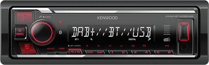 Kenwood KMM-BT408DAB - USB-Autoradio mit DAB+ & Bluetooth Freisprecheinrichtung (Soundprozessor, USB