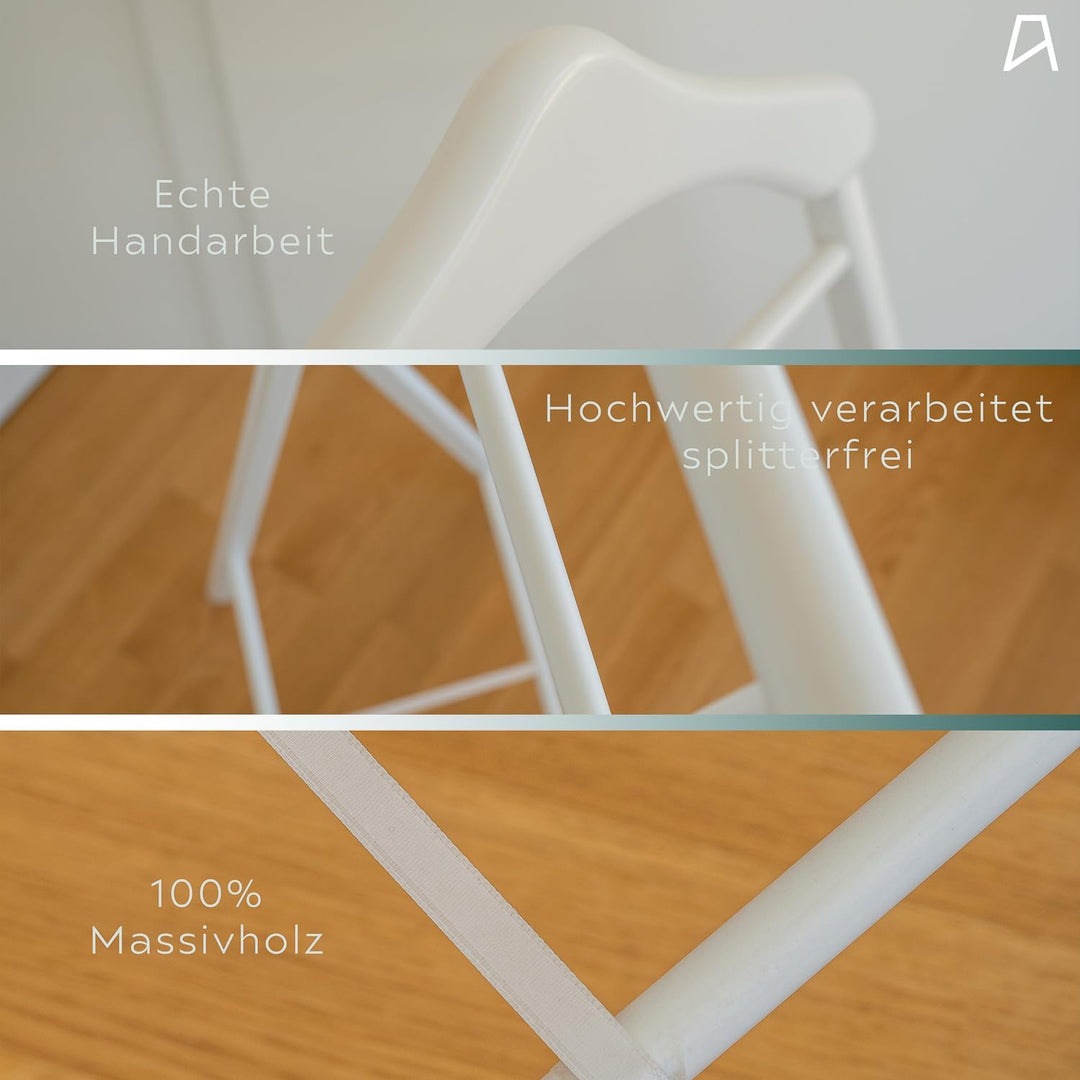 Herrendiener aus Massivholz – 2er Set fertig montierter Kleiderbutler &amp; Stummer Diener – stabiler St
