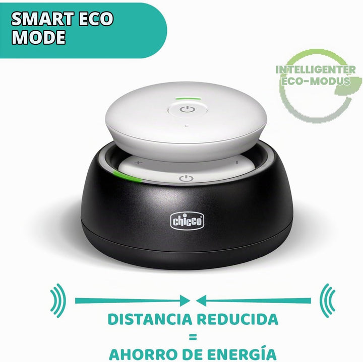 Chicco Audio Babyfon für Kleinkinder mit DECT-Technologie und Bunten LED-Lampen, Baby Monitor 300 m