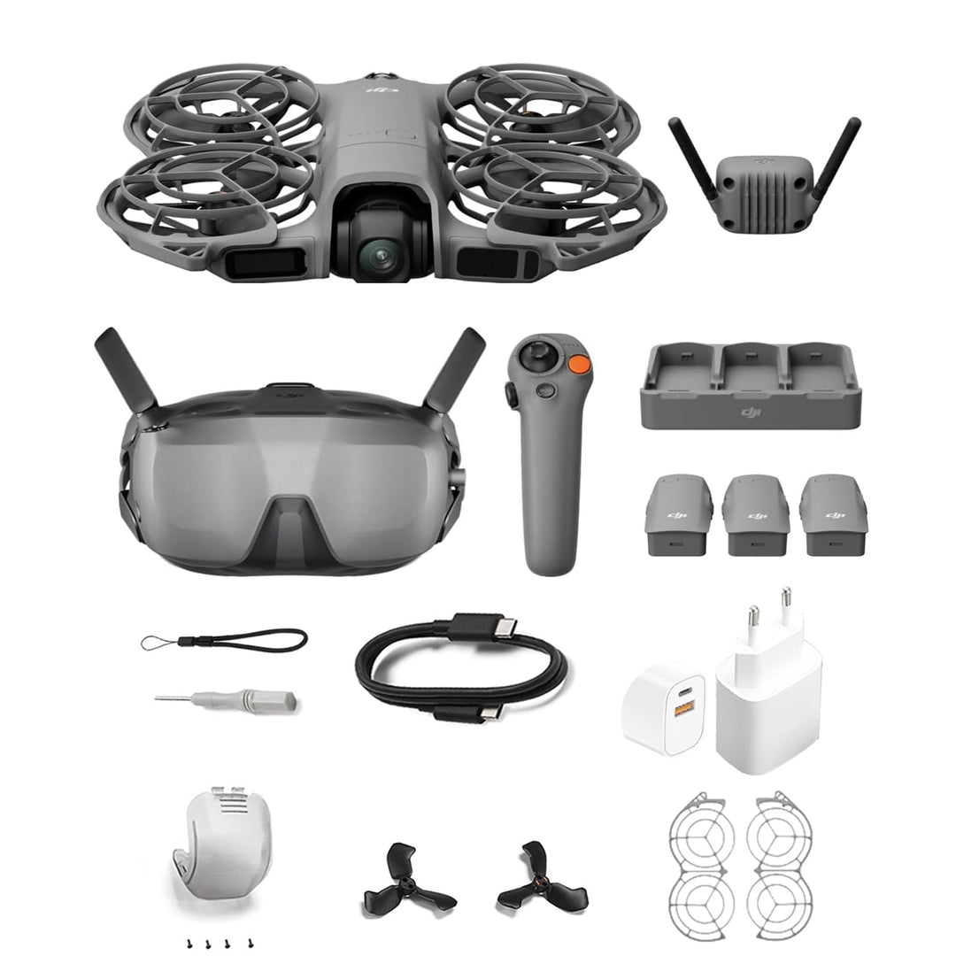 DJI Neo 2 Motion Fly More Combo Bundle mit Zubehör, 4K Drohne für Einsteiger mit RC Motion 3 und Gog