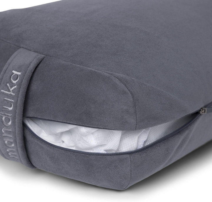 Manduka Enlight Yoga Bolster, Midnight Rectangular Thunder, Rectangular Thunder