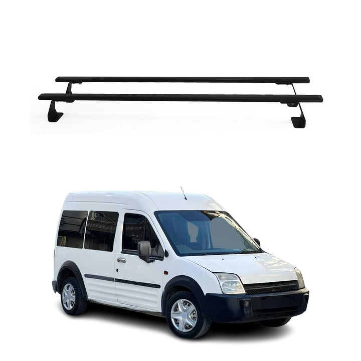 OMAC Dachträger Gepäckträger kompatibel mit Ford Transit Connect 2002-2014 Schwarz Stahl 2 TLG Trans