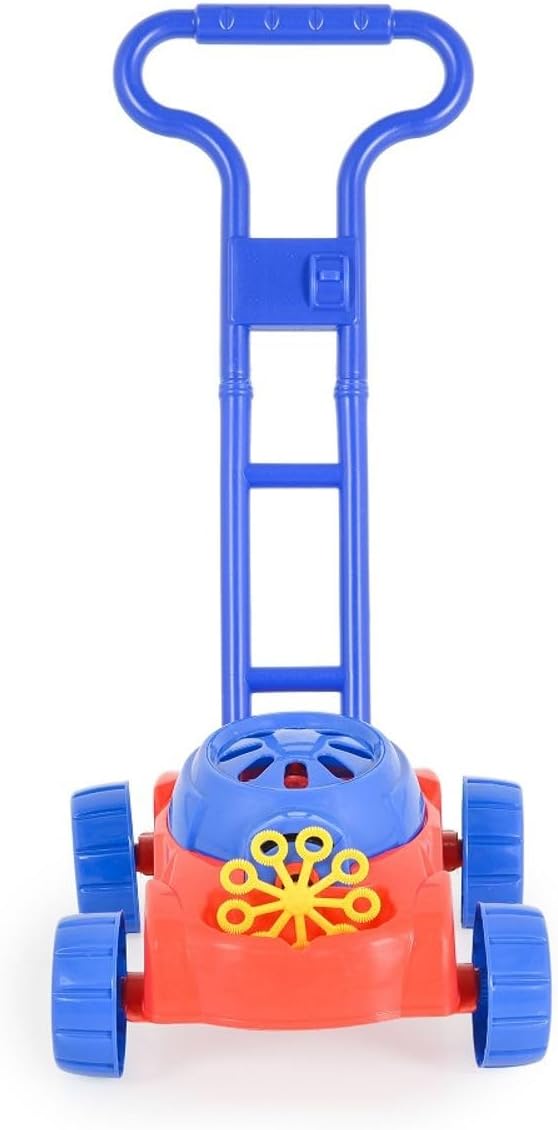Moni Spielzeug Rasenmäher Bubble, Seifenblasenfunktion, Kunststoff, ab 3 Jahren blau, Blau