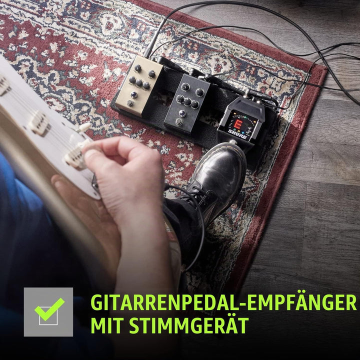 Shure GLXD16+ Dual Band Pro Digital Wireless System - Perfekt für Gitarre und Bass - 12 Stunden Akku
