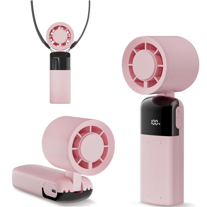 Handventilator Tragbarer Mini Ventilator, Turbo Ventilator mit 100 Stufen und LED Display, 4000mAh W