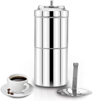 South Indian Filter Coffee Maker - 200ML Capacity, Stainless Steel Madras Kaapi Kappi Drip Decoction