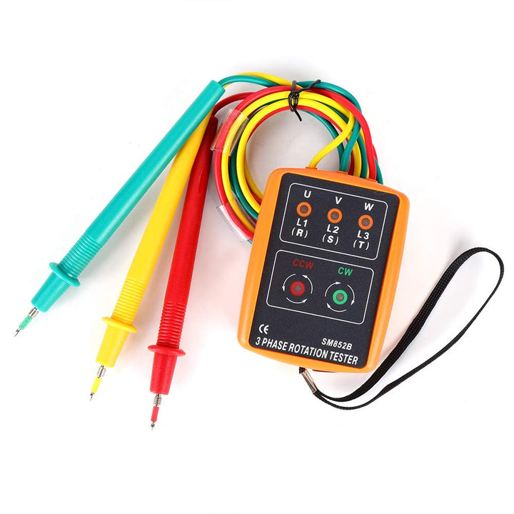 3 Phasen Rotationstester, SM-852B 60 V ~ 600 V Wechselstrom Sequenzreihenfolge Anzeige Tester 20 Hz-
