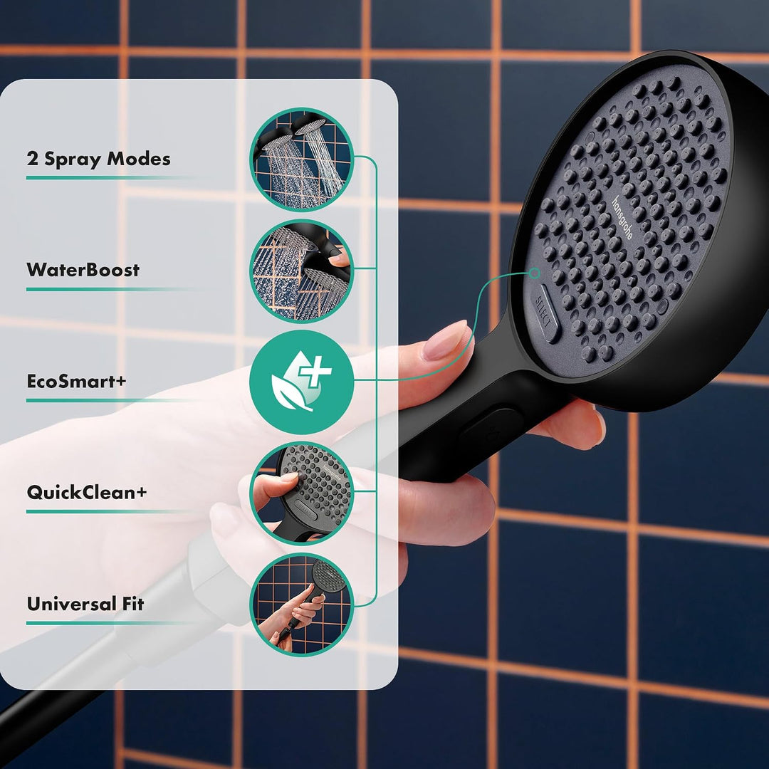 hansgrohe Activera Select S - wassersparender Duschkopf max. 6 l/min (EcoSmart+) mit WaterBoost-Funk