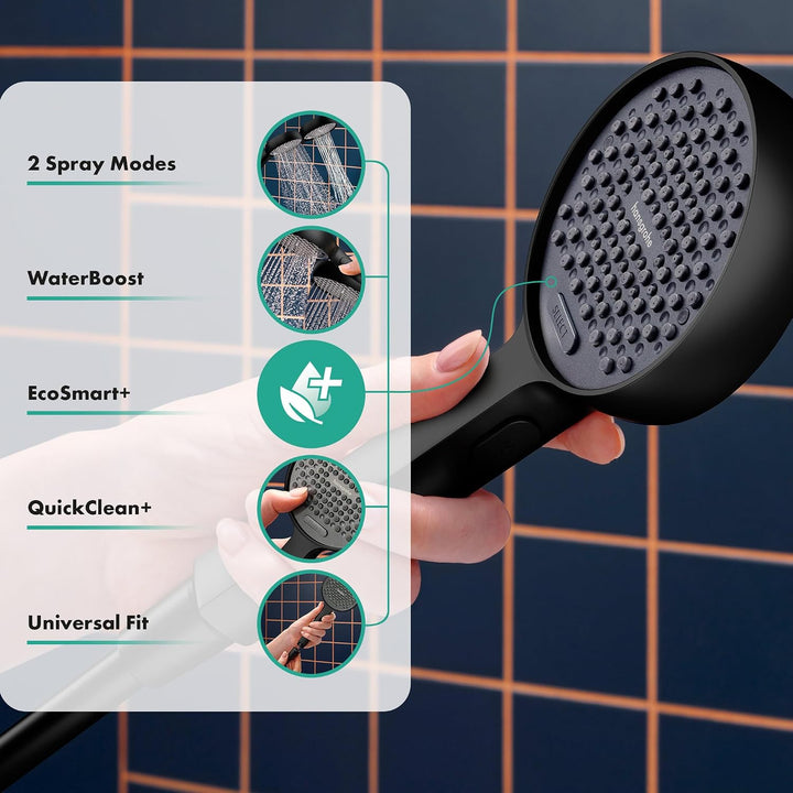 hansgrohe Activera Select S - wassersparender Duschkopf max. 6 l/min (EcoSmart+) mit WaterBoost-Funk