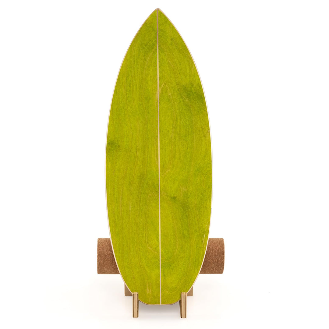 FANTASK Surf Balance Board, Gleichgewichtstrainer mit Korkrolle &amp; Halterung, FSC-Zertifiziert, Stabi
