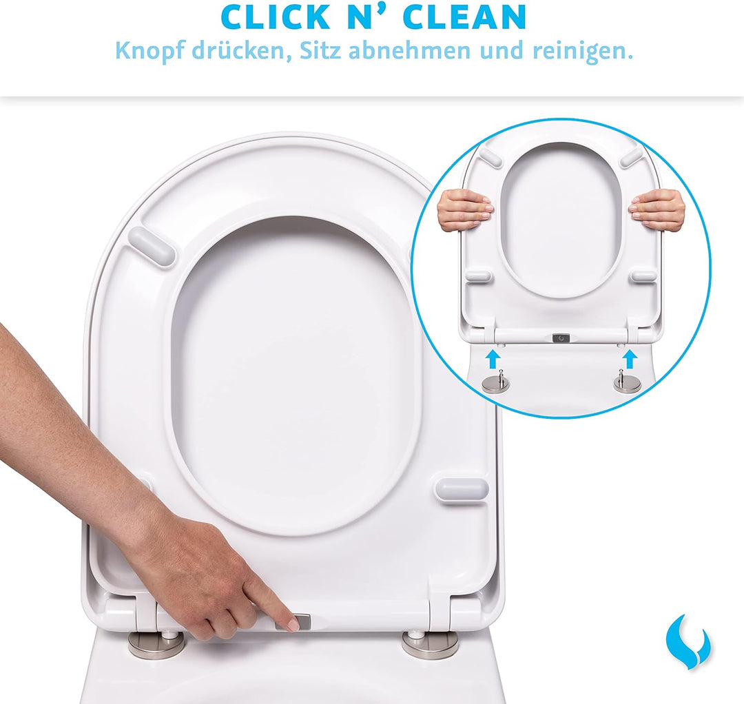 Bullseat® WC Sitz passend zu Duravit Starck 2/3 mit Absenkautomatik/Softclose, abnehmbar, Antibakter