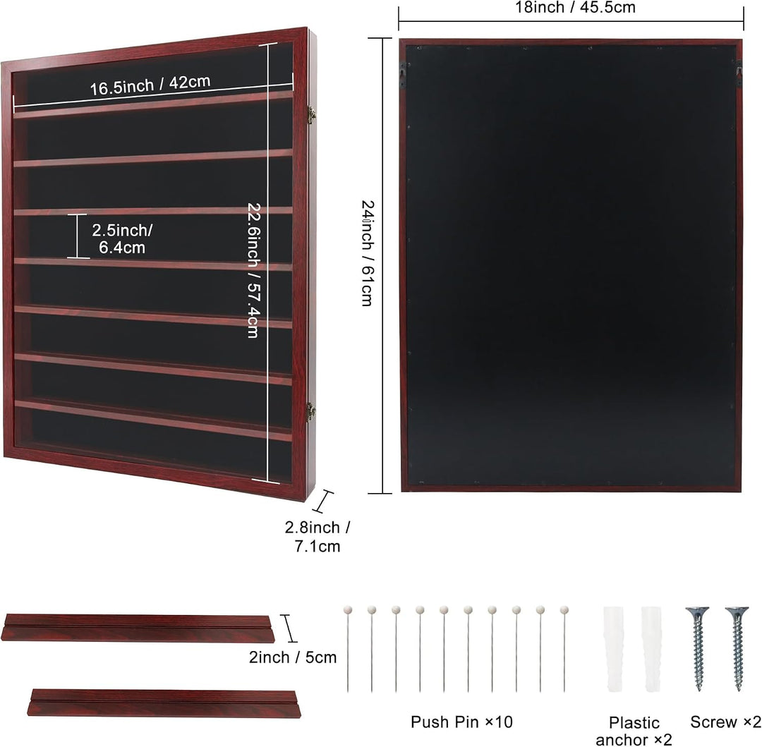 FramePro 3D Bilderrahmen 45x60 Grosse Schattenbox Vitrine Rahmen mit Glasfenstertür Erinnerungsstück