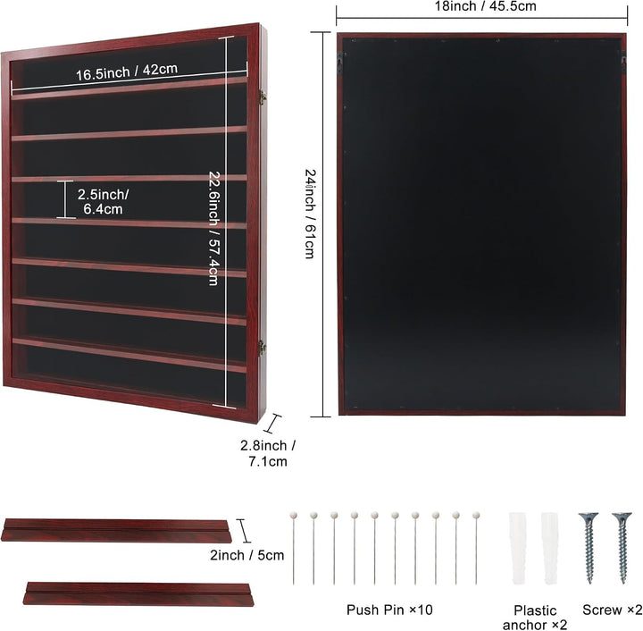 FramePro 3D Bilderrahmen 45x60 Grosse Schattenbox Vitrine Rahmen mit Glasfenstertür Erinnerungsstück