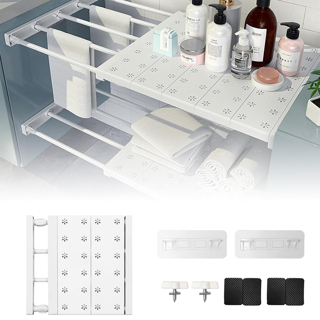 Verstellbare Regale für Schrank,35cm Weit, Verstellbare Länge 30-40cm Lagerregal Regal Separator Abt
