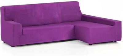 Martina Home - Elastischer Bezug für Sofa, Modell Túnez, Eckteil rechts, Stoff, Lila (Cardenal), 3-S