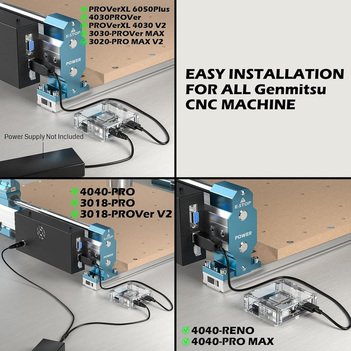 Genmitsu GGW-USB Wireless Wi-Fi Modul Kit mit USB-Anschluss, App G-Code Sending, Fernbedienung und M