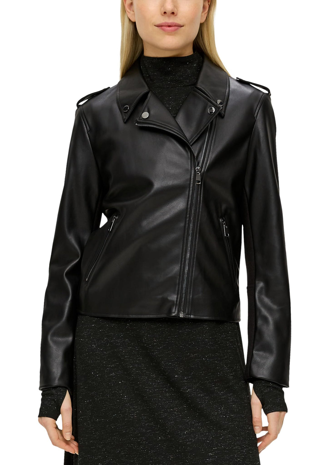 s.Oliver Jacke aus Materialmix in Leder-Optik 36 9999, 36 9999